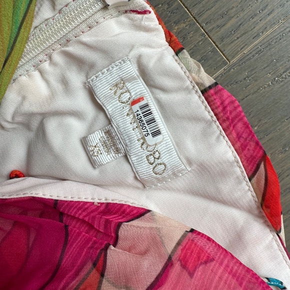 Ronny Kobo Natasha Floral Tropical Multicolor Cut Out Maxi Dress High Low - XS - Picture 4 of 10